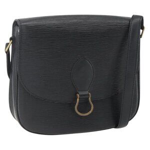 Authentic LOUIS VUITTON Epi Saint Cloud GM Shoulder Bag Black Noir M52192 LV